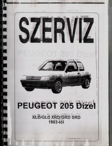 Szab Csaba - Szerviz - Peugeot 205 Dzel XLD / GLD XRD / GRD SRD 1983-tl
