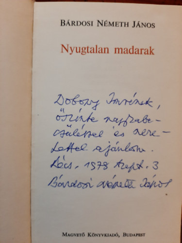 Bárdosi Németh János - Nyugtalan madarak