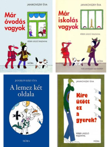 Janikovszky Éva - Már iskolás vagyok+Már Óvodás vagyok+Kire ütött ez a gyerek?+a lemez két oldala - 4 db könyv