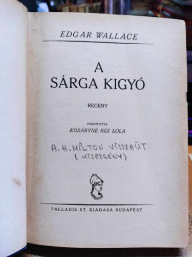 Edgard Wallace - A srga kgy