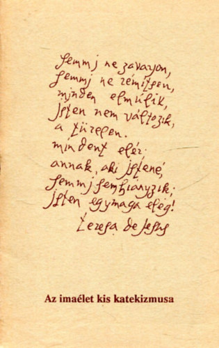 Gabriele De Vos - Az imaélet kis katekizmusa