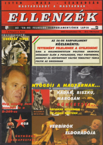 Hornyk Tibor (szerk.) - Ellenzk - Az '56-os felkelk rabparlamentjnek lapja - I. vfolyam 2. szm