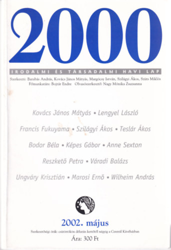 2000 Irodalmi s Trsadalmi Havi Lap - 2002. Mjus