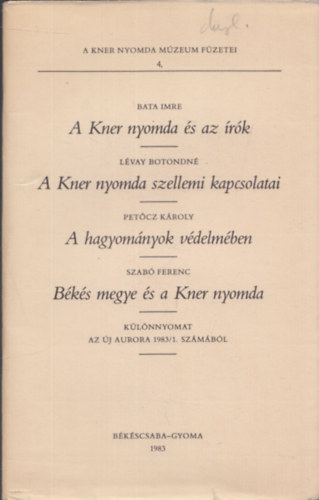 A Kner nyomda múzeum füzetei 4.