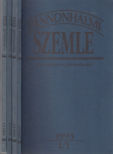 Sulyok Elemr  (fszerk.) - Pannonhalmi Szemle 1993/1-4. (I., teljes vfolyam)- 4 db. lapszm