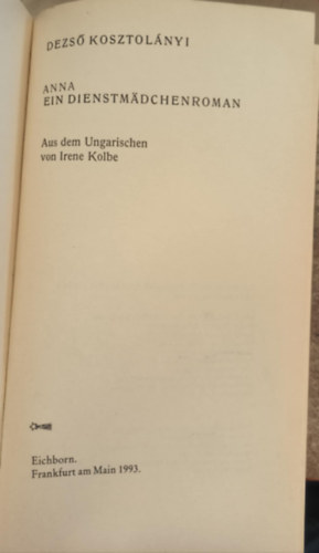 Kosztol�nyi Dezs� - Anna (n�met nyelv�)