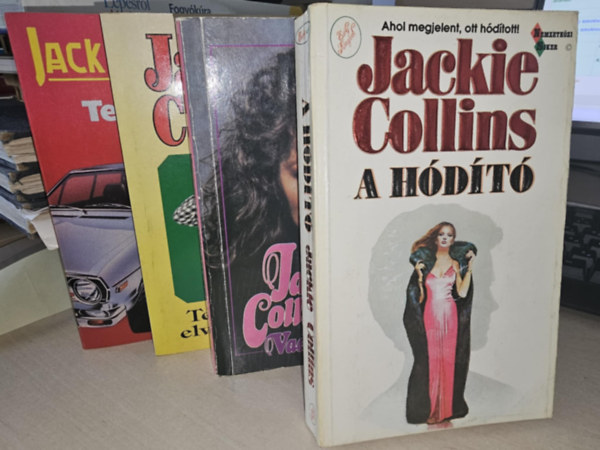 Jackie Collins - 4db Jackie Collins kötet, KÖNYVMENTŐ AJÁNLAT: Tele a világ elvált nővel+ Tele a világ elvált férfival+ Vad játszma+ A hódító