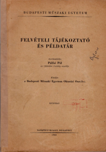 Felvteli tjkoztat s pldatr