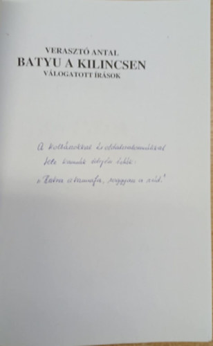 Veraszt Antal - Batyu a kilincsen (dediklt)