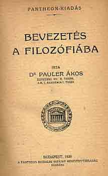 Pauler Ákos - Bevezetés a filozófiába