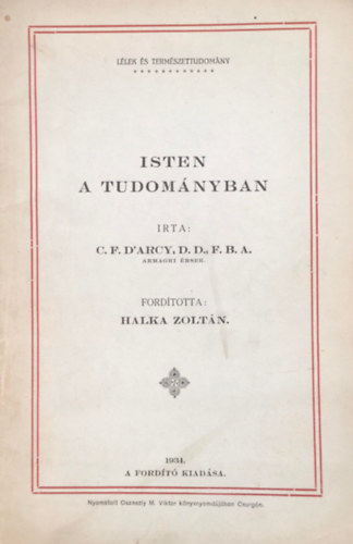 Halka Zolt�n  (ford.) - Isten a tudom�nyban