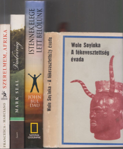 4 db Afrikval kapcsolatos regny: A fkevesztettsg vada + Istennek elege lett bellnk + Vadvirg + Szerelemem, Afrika