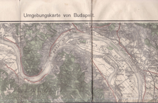 Umgebungskarte von Budapest (65x78 cm)