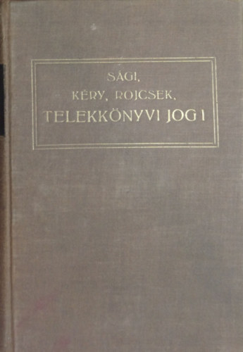 S�gi J�nos - Telekk�nyvi jog I. - Telekk�nyvi mintat�r