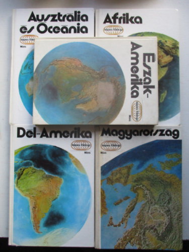 5 db Kpes Fldrajz ktet (Ausztrlia s cenia, Magyarorszg, szak-Amerika, Dl-Amerika, Afrika)