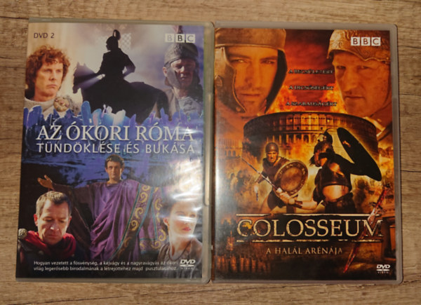 2 DVD az �kori R�m�r�l: Az �kori R�ma t�nd�kl�se �s buk�sa, Colosseum - A hal�l ar�n�ja