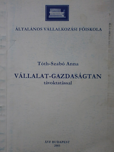 Vllalat-Gazdasgtan tvoktatssal