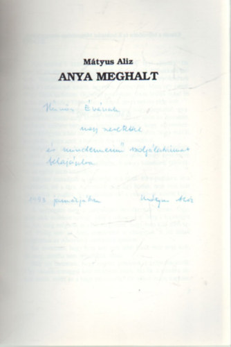 M�tyus Aliz - Anya meghalt