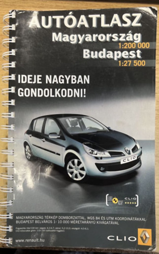 Autóatlasz Magyarország 1: 200 000, Budapest 1: 27 500