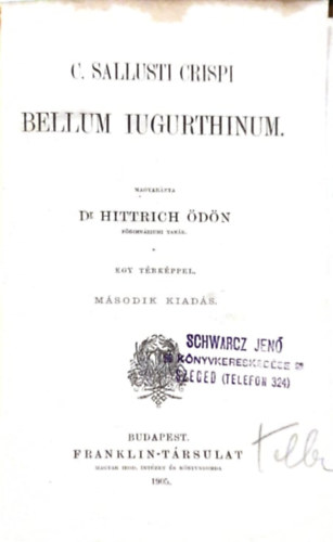 Dr. Hittrich dn - C. Sallusti Crispi Bellum Iugurthinum et Bellum Catilinae