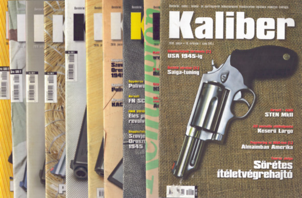 Vass G�bor  (f�szerk.) - Kaliber 2010/1., 3., 5., 6., 7., 8., 9., 10., 11., 12. sz�mok (10 db)