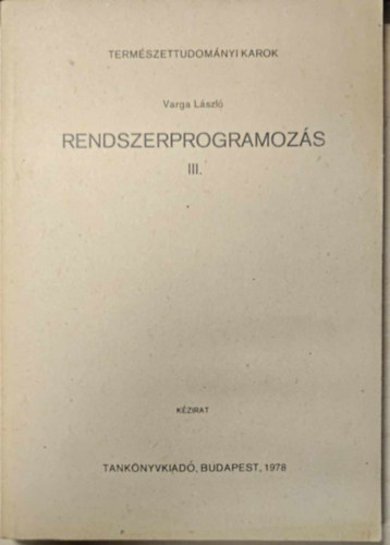 Rendszerprogramozs III.