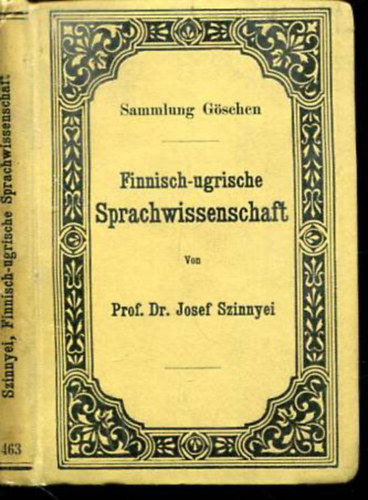 Josef Prof.Dr. Szinnyei - Finnisch-ugrische Sprachwissenschaft