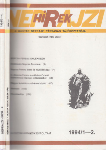 Nprajzi hrek 1994/1-4. (teljes vfolyam, 2 ktetben)