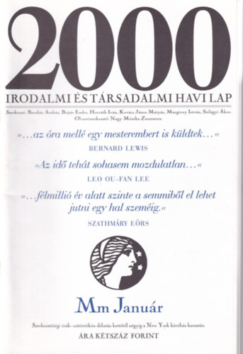 Bojt�r Endre - 2000 Irodalmi �s T�rsadalmi Havi Lap - 2000. Janu�r