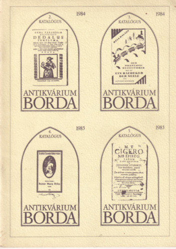 Nincs - Névmutató és konkordanciák a Borda Antikvárium első 10 katalógusához