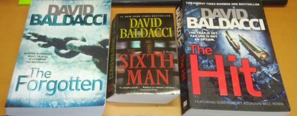 David Baldacci - 3 db David Baldacci, angol nyelv: The Forgotten + The Hit + The Sixth Man