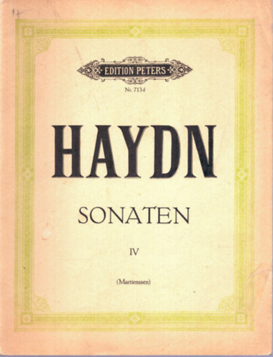 Joseph Haydn - Sonaten fr Klavier zu Zwei Hnden IV