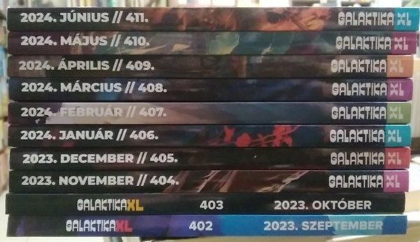 Főszerkesztő: Dr. Mund Katalin - 10 db GALAKTIKA XL Magazin: 2024. június / 411.+ 2024. május / 410.+ 2024. április / 409.+ 2024. március / 408.+ 2024. február / 407.+ 2024. január / 406.+ 2023. december / 405.+ 2023. november / 404.+ 2023. október / 403.+ 2023. szeptember /