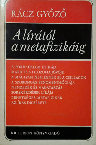 Rcz Gyz - A lrtl a metafizikig