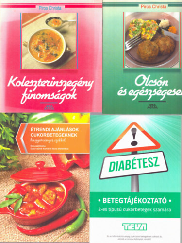 Több szerző - 3 db szakácsfüzet: Koleszterinszegény finomságok - Olcsón és egészségesen - Étrendi ajánlások cukorbetegeknek