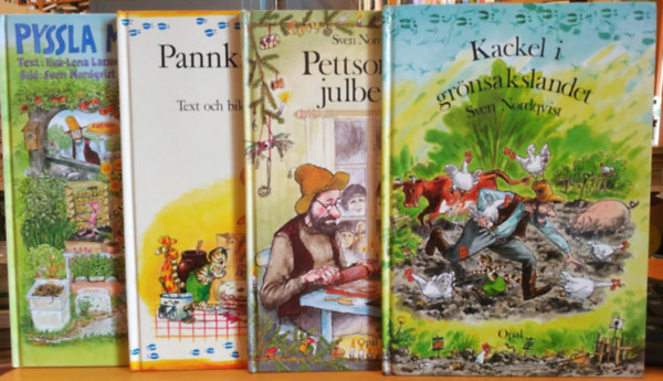 rta: Eva-Lena Larsson s Kennert Danielsson Sven Nordqvist - 4 db Sven Nordqvist meseknyv: Pyssla med Findus + Kackel i grnsakslandet + Pettson far julbesk + Pannkakstartan (Opal)
