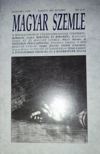 Kodol�nyi Gyula  (szerk) - Kodol�nyi Gyula (szerk.) - Magyar Szemle - 1992. november