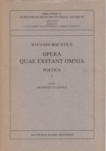 Ioannes Bocatius - Opera quae exstant omnia - Poetica 1-2.