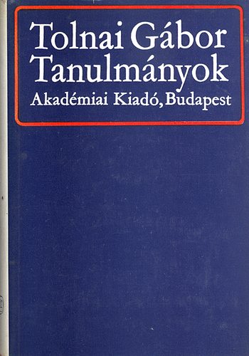 Tolnai Gbor - Tanulmnyok - dediklt