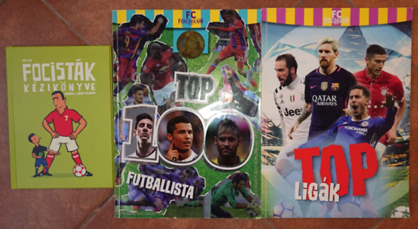 3 kiadv�ny focir�l gyerekeknek: Focist�k k�zik�nyve, Top 100 futballista, Top lig�k
