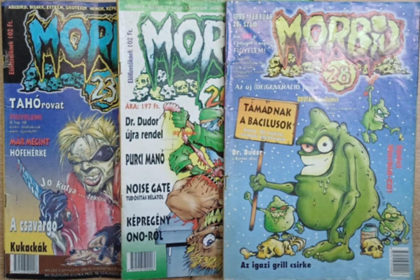 3 db Morbid magazin: 1998. j�nius - 1998. szeptember - 1999. febru�r
