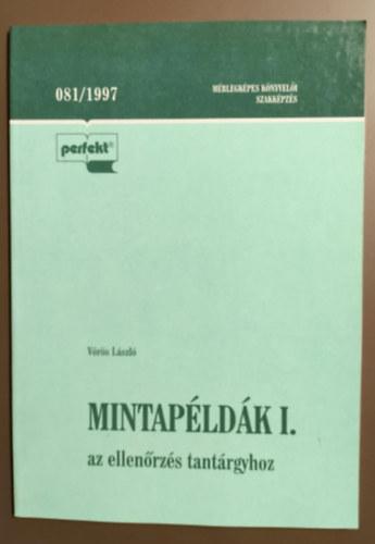 Mintapldk I. az ellenrzs tantrgyhoz