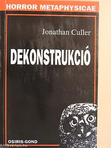 Jonathan Culler - Dekonstrukci�