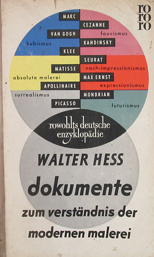 Walter Hess - Dokumente zum Verständnis der modernen Malerei