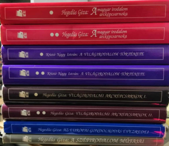 Heged�s G�za, Krist� Nagy Istv�n - 6 db A magyar irodalom arck�pcsarnoka I-II. + Vil�girodalmi arck�pcsarnok I-II. + A vil�girodalom t�rt�nete I-II. + Az eur�pai gondolkod�s �vezredei + A sz�pirodalom m�fajai