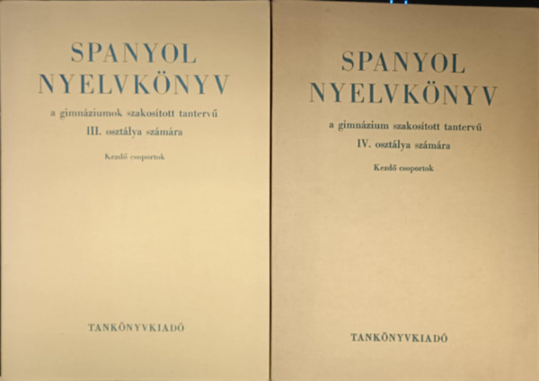 Spanyol nyelvknyv III-IV. osztly szmra