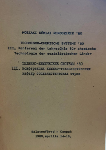 Mszaki kmiai rendszerek '80