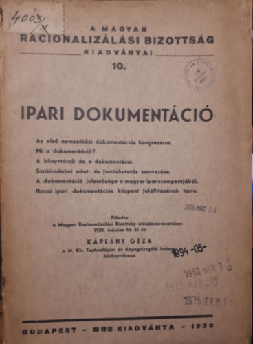 K�pl�ny G�za - Ipari dokument�ci�