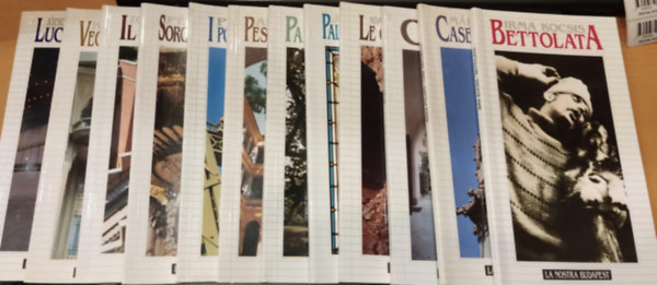 Buza Pter, Gerle Jnos, Korniss Pter, Vrnagy Zoltn, Rad Dezs, Kocsis Irma, Kiss Katalin, Zdor Anna Fldes Mria - 14 db La Nostra Budapest: Bettolata; Case Decorate; Cortili; Le Grotte di Buda; Luci Notturne; Palazzi del Denaro; Parchi e Boschi; Pest Classicista; I ponti sul Danubio; Sorgenti e Fontane; Il Trasporto; Vecchie Fabbriche