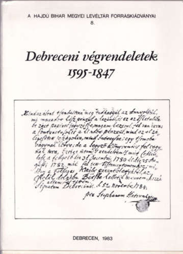 Rcz Istvn - Debreceni vgrendeletek 1595-1847